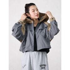 配色切替パーカージャケット