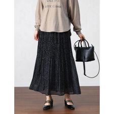 ドットプリーツシャーリングスカート