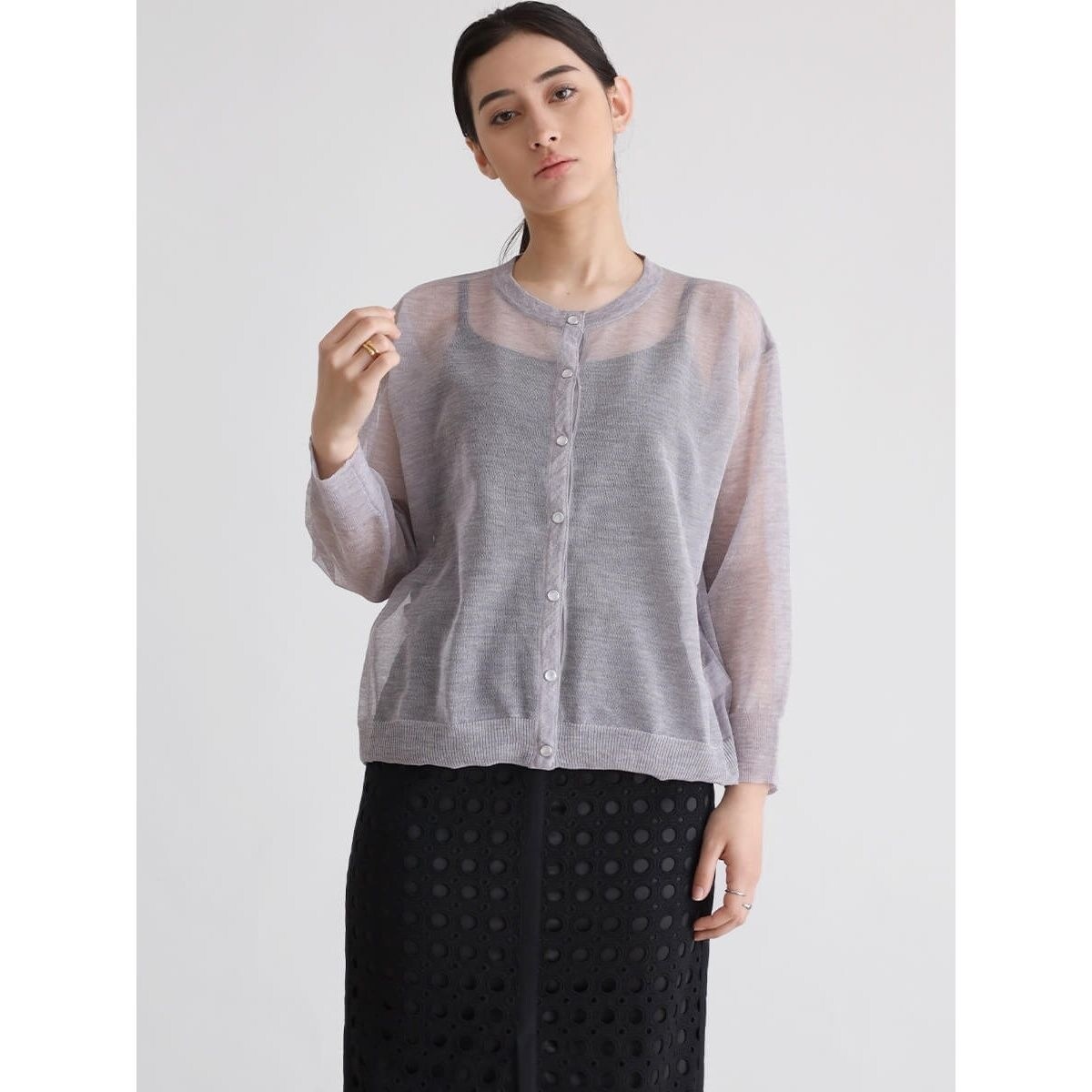 リネン混シアーカーディガン | アーガ(Aga) | マルイウェブチャネル