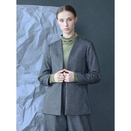 ヤマダヤストア　レディース　ツイードシングルジャケット