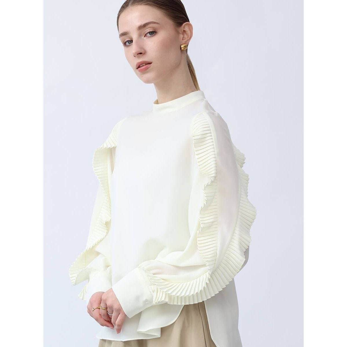 フリルプリーツシアーブラウス | アーガ(Aga) | マルイウェブチャネル