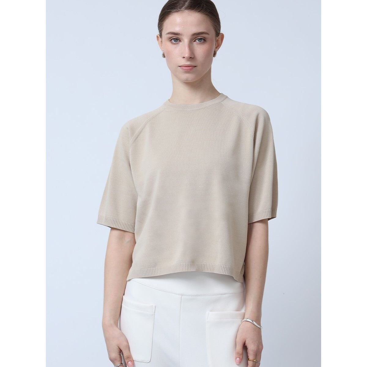 バックジップハーフスリーブニット | アーガ(Aga) | マルイウェブチャネル