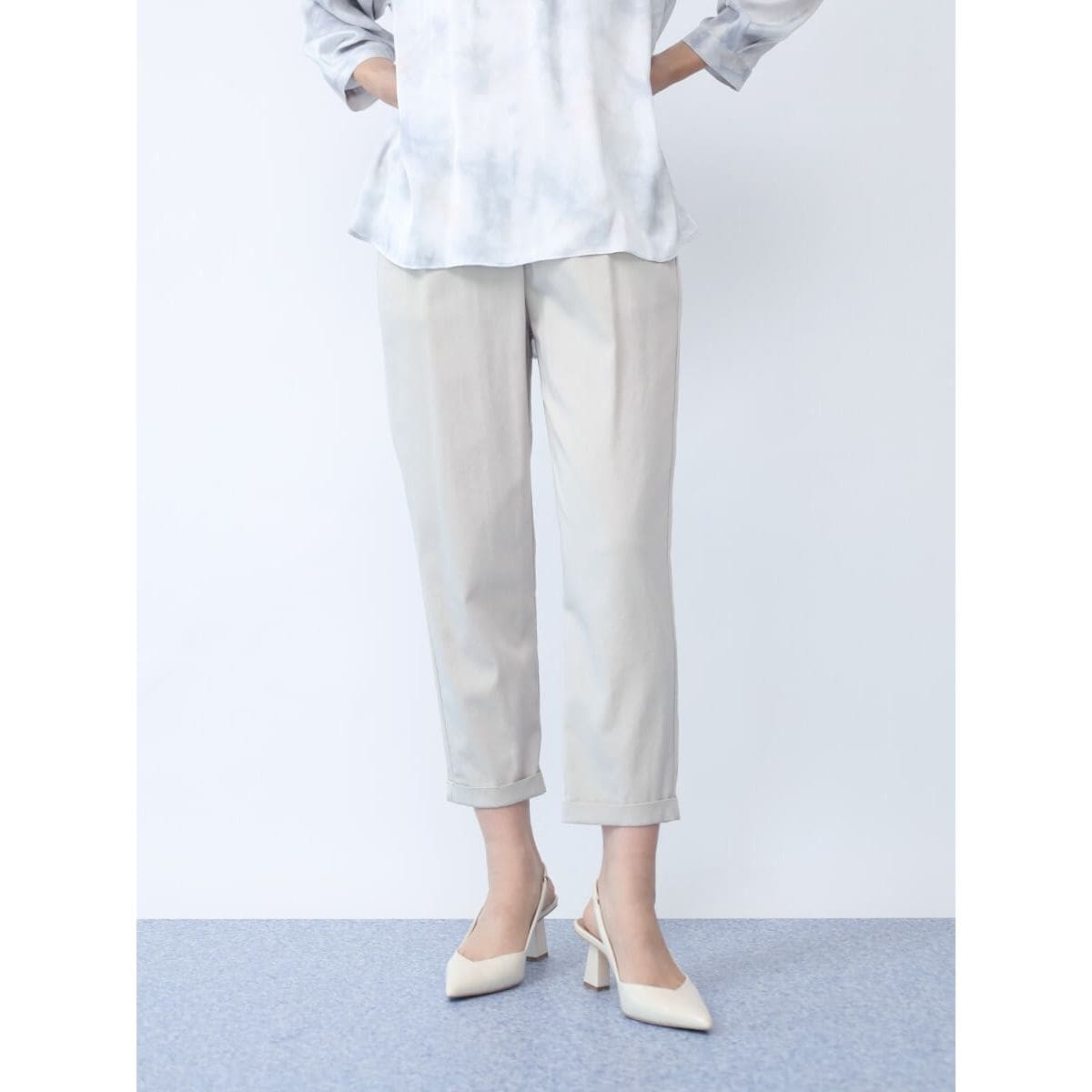 新品　aga パンツ チンツダブルタックハイウエストパンツ - Aga - Aga｜YAMADAYA STORE