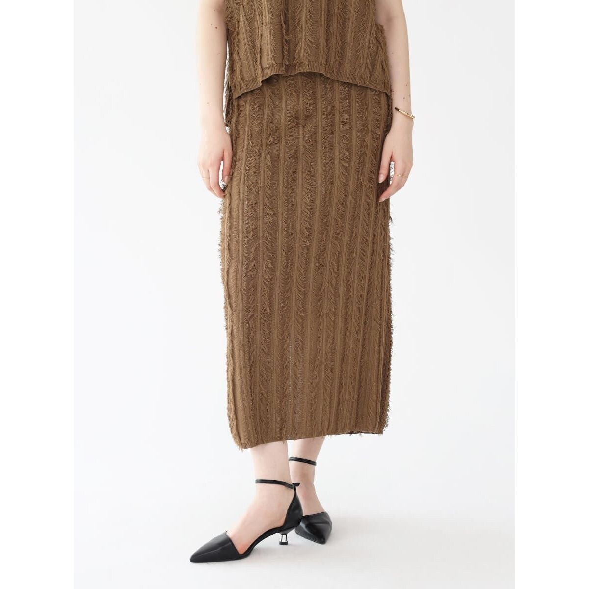 spickandspan シフォン刺繍タイトスカート シフォン刺繍タイトスカート | スピック＆スパン(Spick and Span