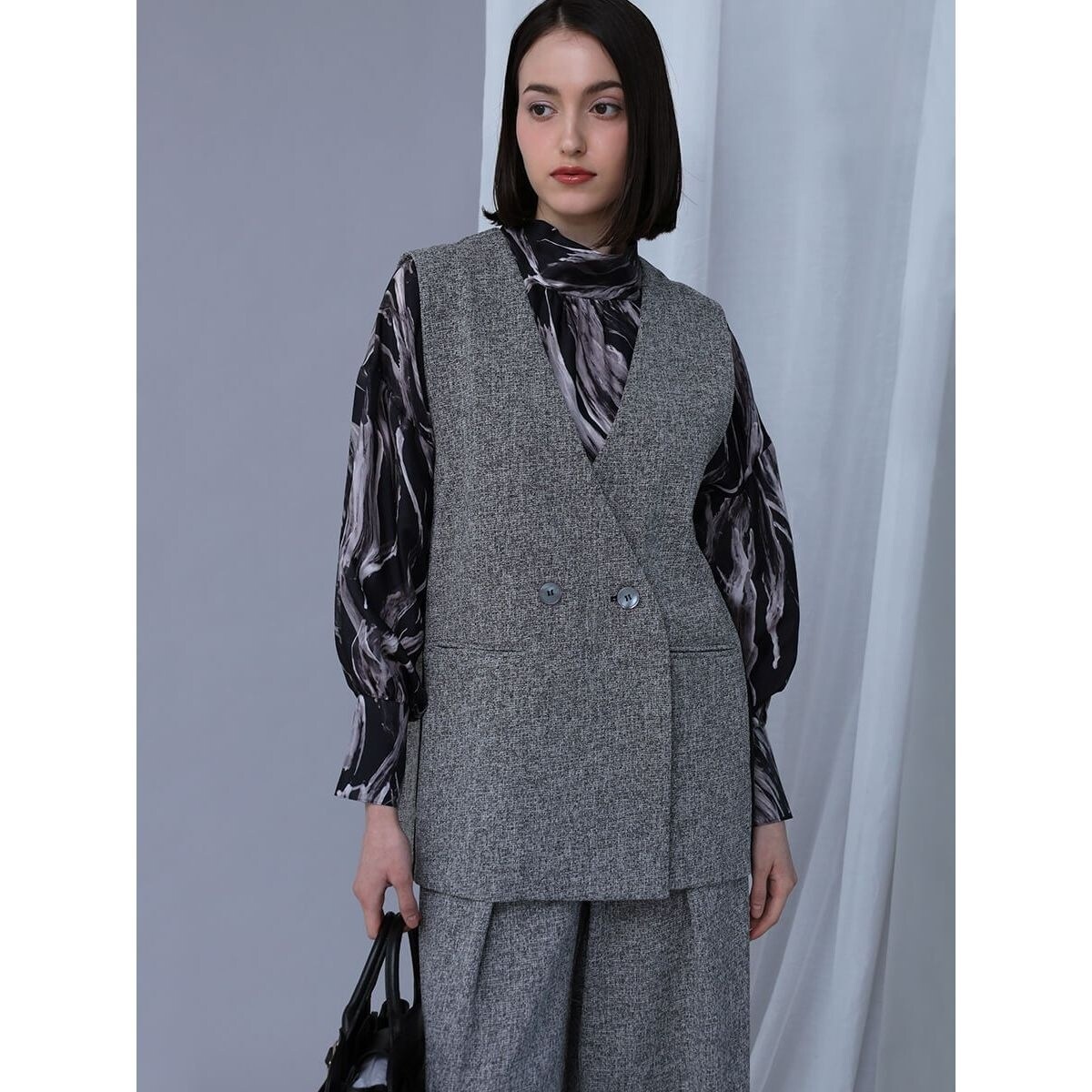 新品未使用タグ付き イエナ ダブルクロスノーカラージレ ブラック 36 ダブルクロスノーカラージレ | イエナ(IENA) | マルイウェブチャネル