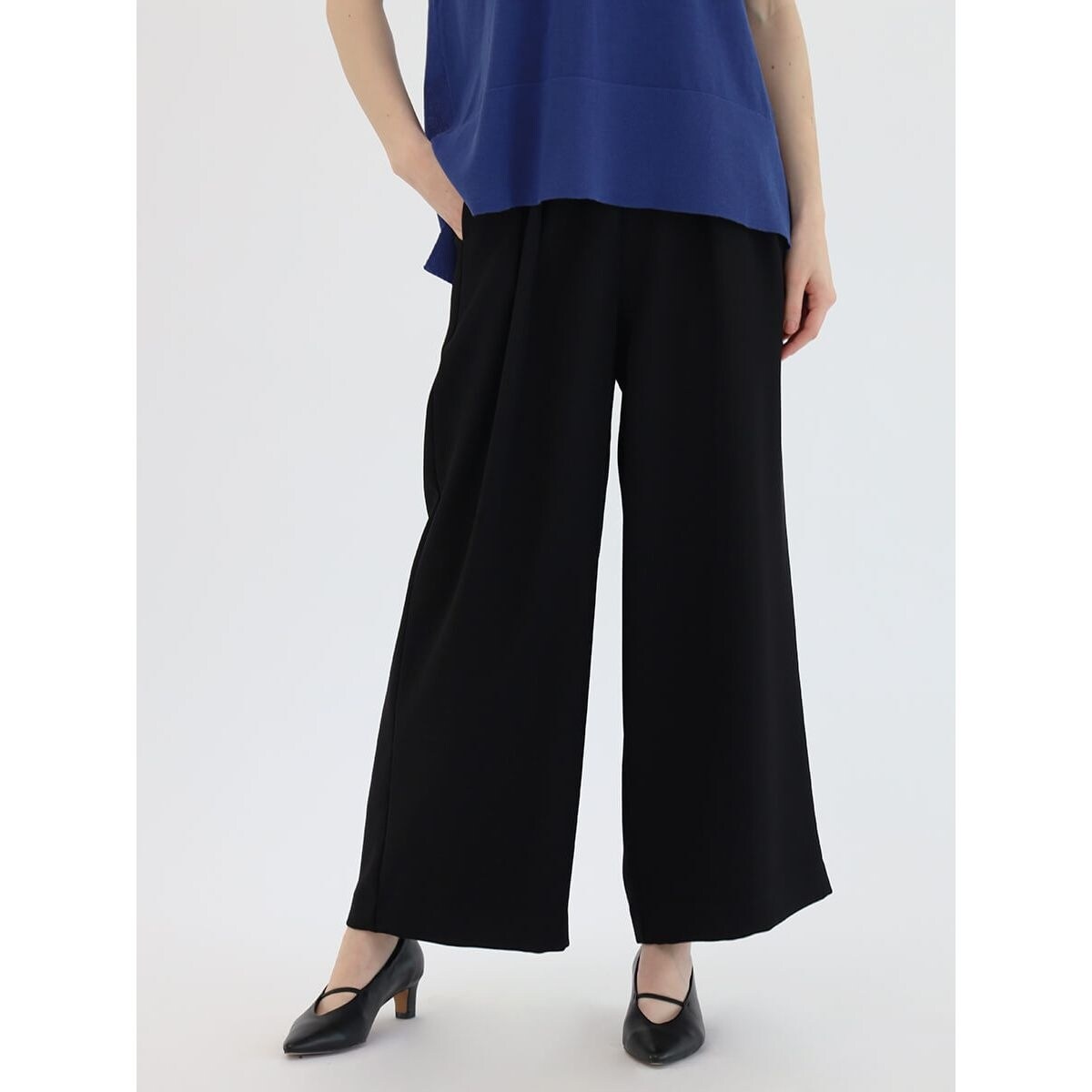 SCOTCLUB サイドラインワイドパンツ スコットクラブ SCOTCLUB サイドラインワイドパンツ （ブラック