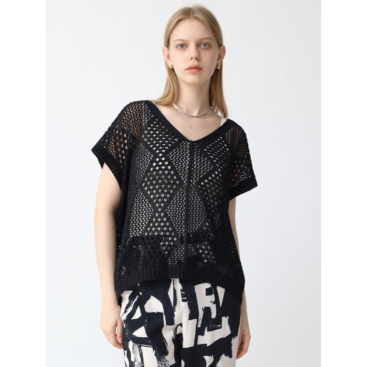 アーガ（Aga）/透かし編みニットベスト 透かし編みニットベスト | アーガ(Aga) | マルイウェブチャネル