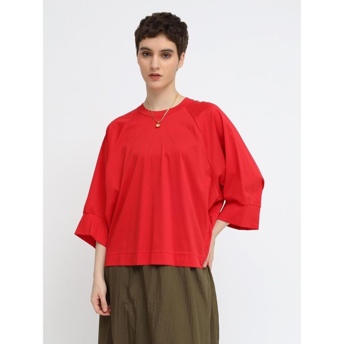 Aga NORITAKE Cotton plating ケープデザインカットソー NORITAKE