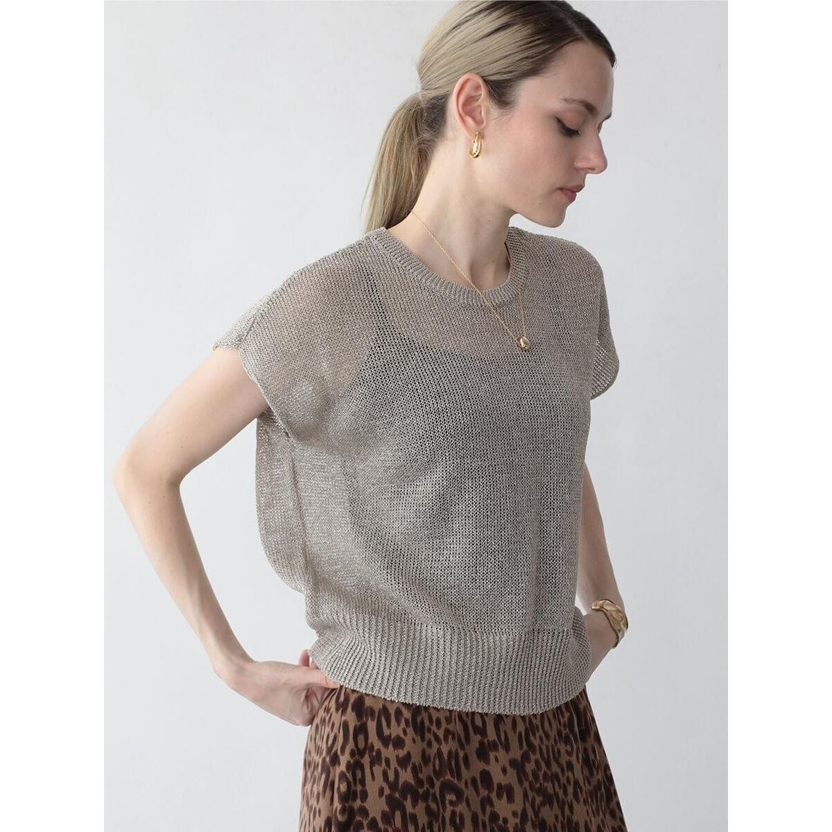 甘編みラメフレンチサマーニット | アーガ(Aga) | マルイウェブチャネル