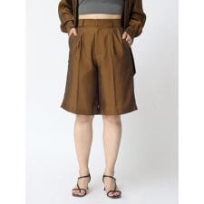 【接触冷感】キュプラツイルタックハーフパンツ