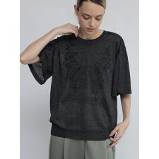 リボンモチーフ刺繍ラメPO