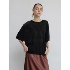 リボンモチーフ刺繍ラメPO