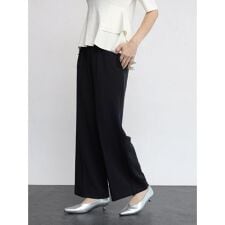 【接触冷感】【紫外線防止】センターラインリラクシーワイドパンツ