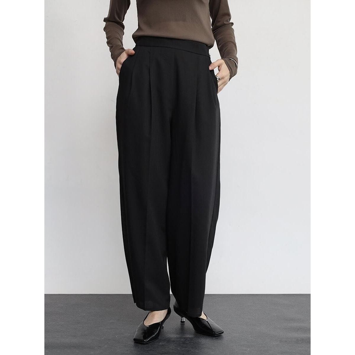 LASUDシアーパラシュートパンツ ブラック スコットクラブ ヤマダヤ シップス LASUDのパンツの商品一覧｜ファッション通販のYAMADAYA STORE