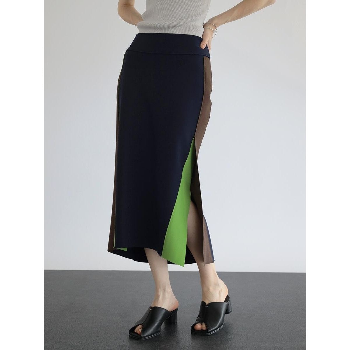 アーガ（Aga）/配色ニットスリットスカート 配色ニットスリットスカート | アーガ(Aga) | マルイウェブチャネル