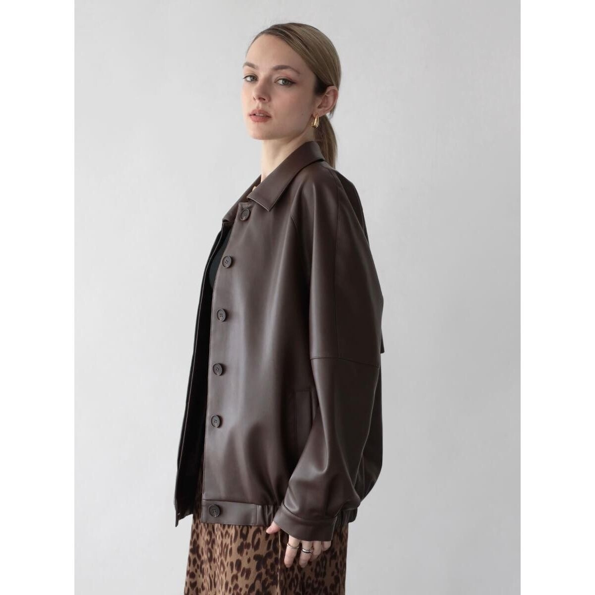 レザーライクオーバーブルゾン | アーガ(Aga) | マルイウェブチャネル