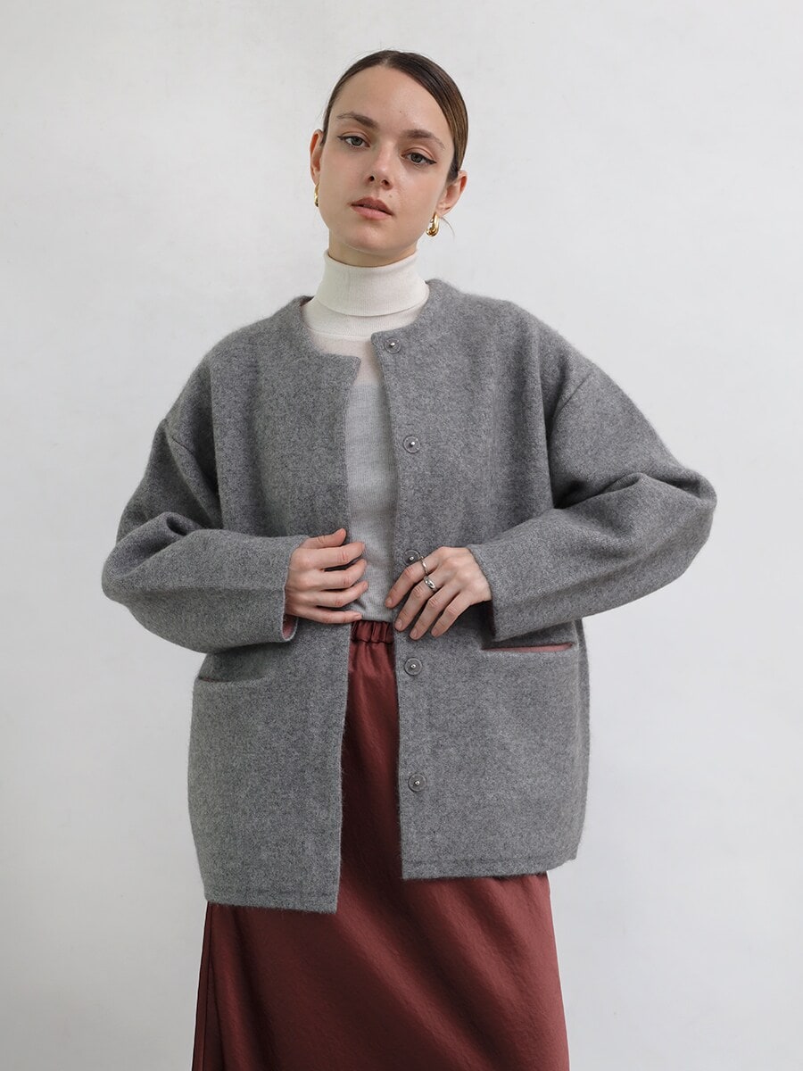 バイカラーラクーンニットカーディガン | アーガ(Aga) | マルイウェブ