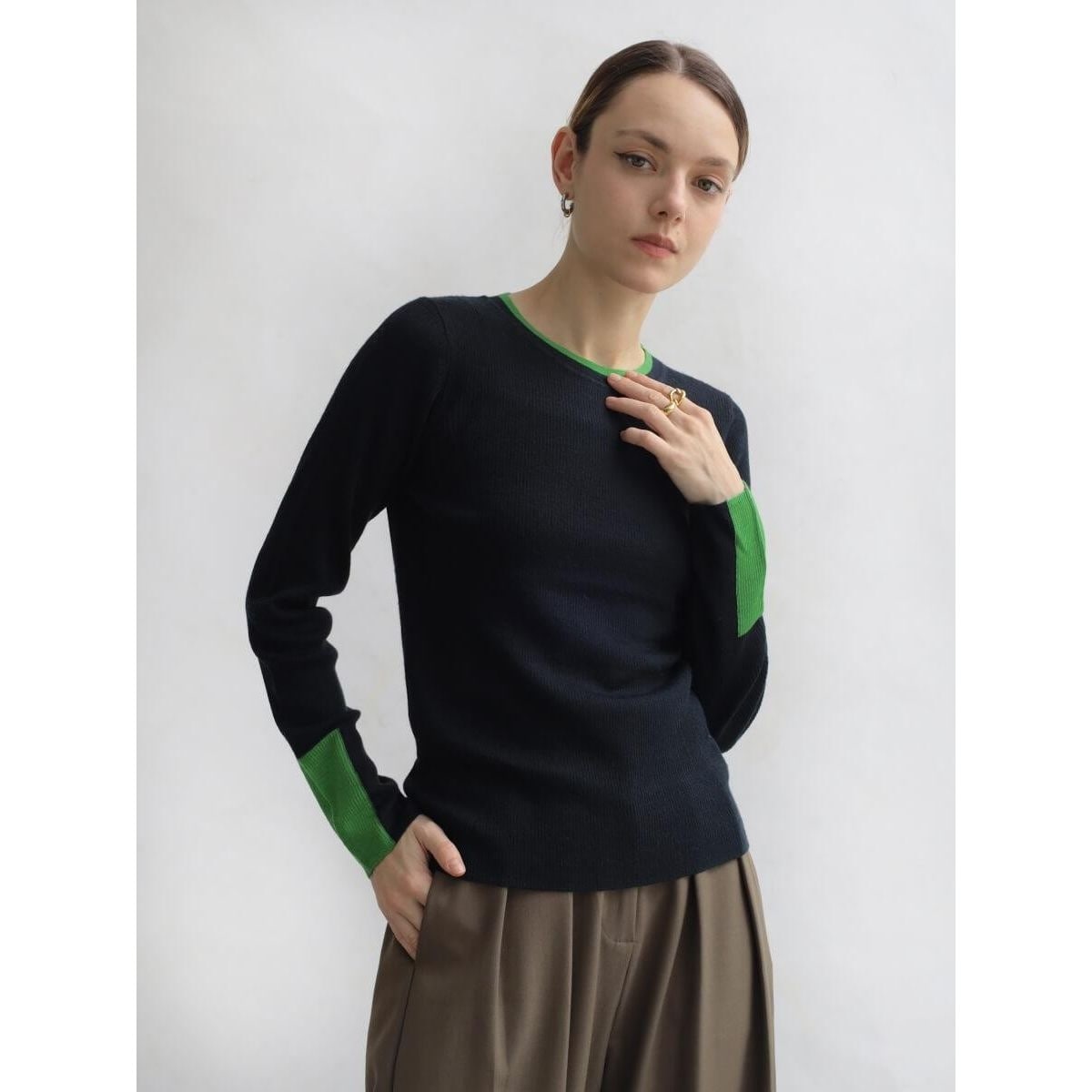 ウール混配色リブニットPO | アーガ(Aga) | マルイウェブチャネル