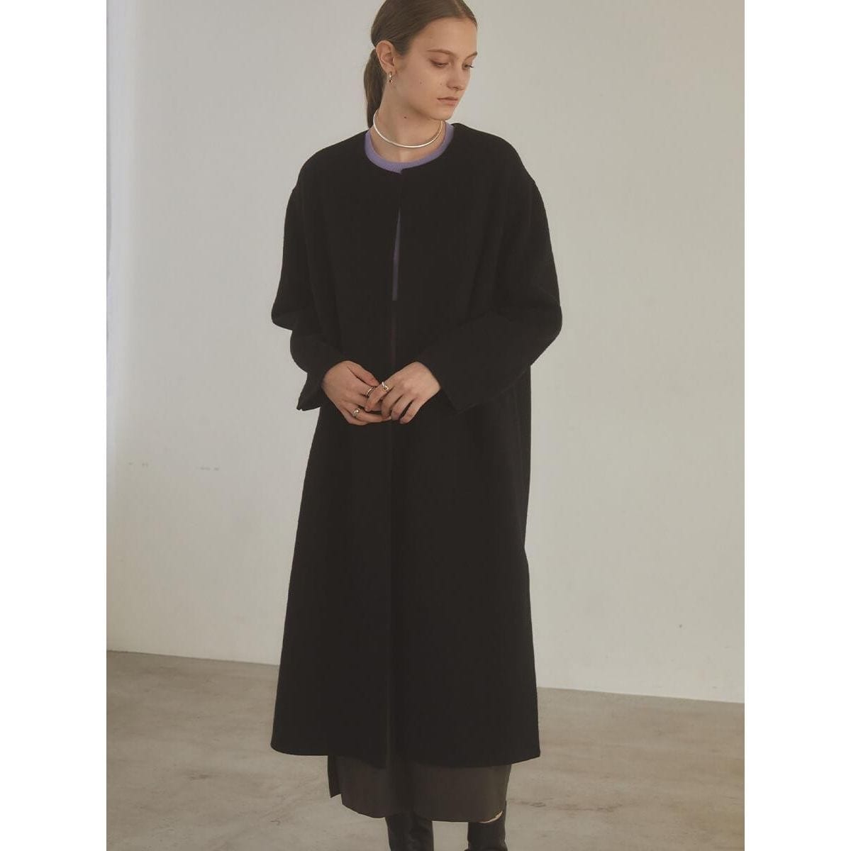 super160s ロングチェスターカラーコート | スピック＆スパン(Spick