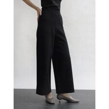 圧縮ウールワイドパンツ