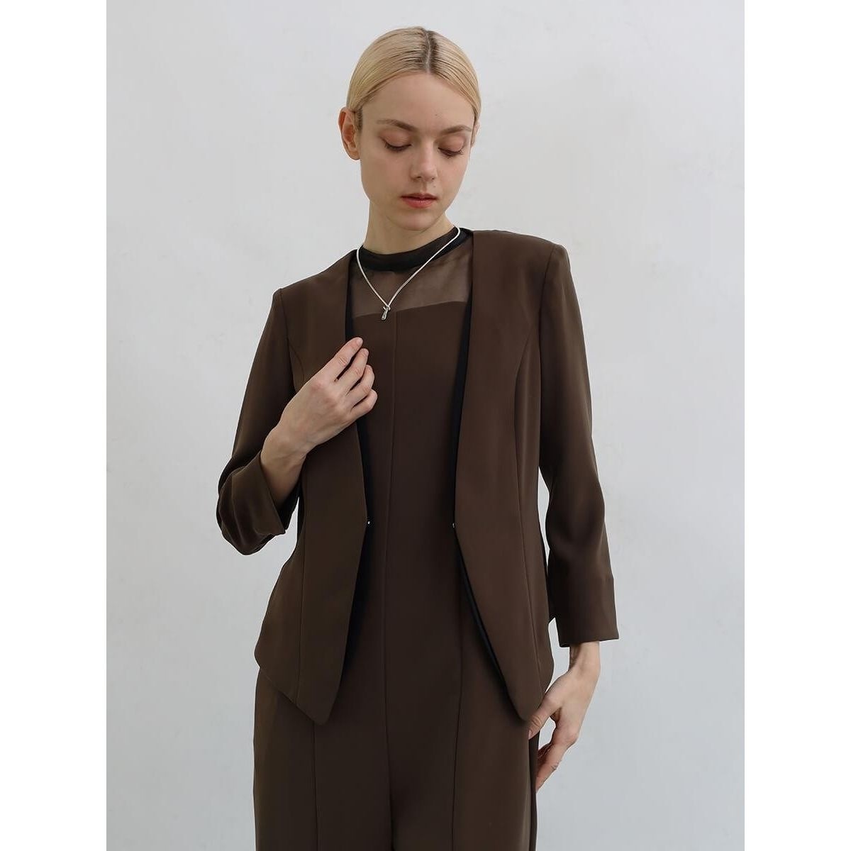 日本製】ミディ丈ノーカラーコート | アンタイトル(UNTITLED) | マルイ