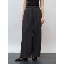 ベルト付プレスワイドパンツ