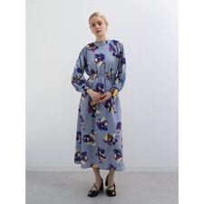 フラワーペイントフレアワンピース