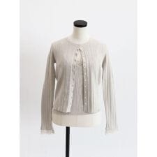 12Gランダムリブレース付きアンサンブルニット