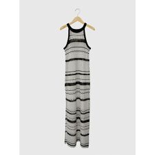 Striped mesh knit onepiece