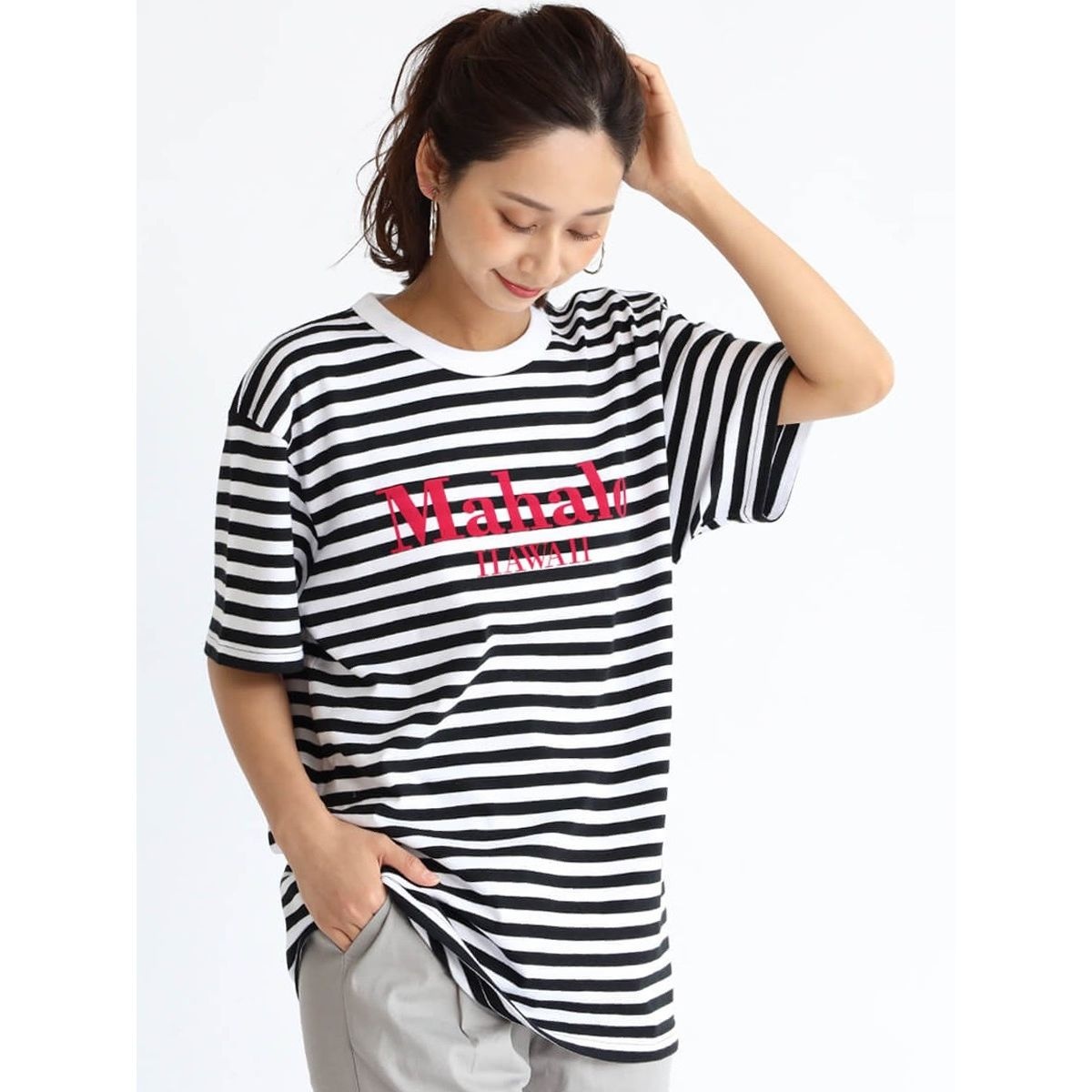 カラーロゴボーダーTシャツ | フェンネル(FENNEL) | 151213007