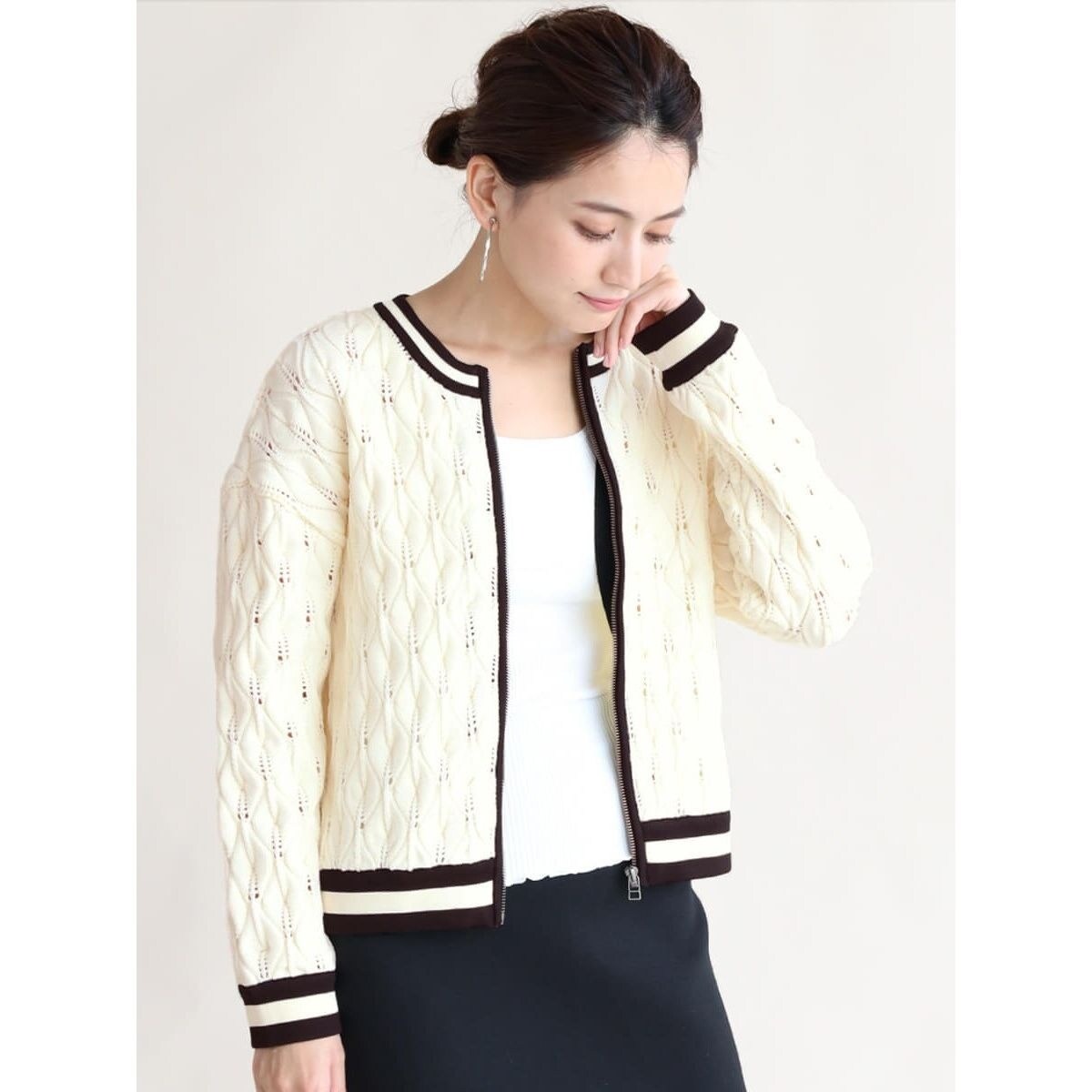 バイカラージップアップセーター | フェンネル(FENNEL) | マルイウェブ