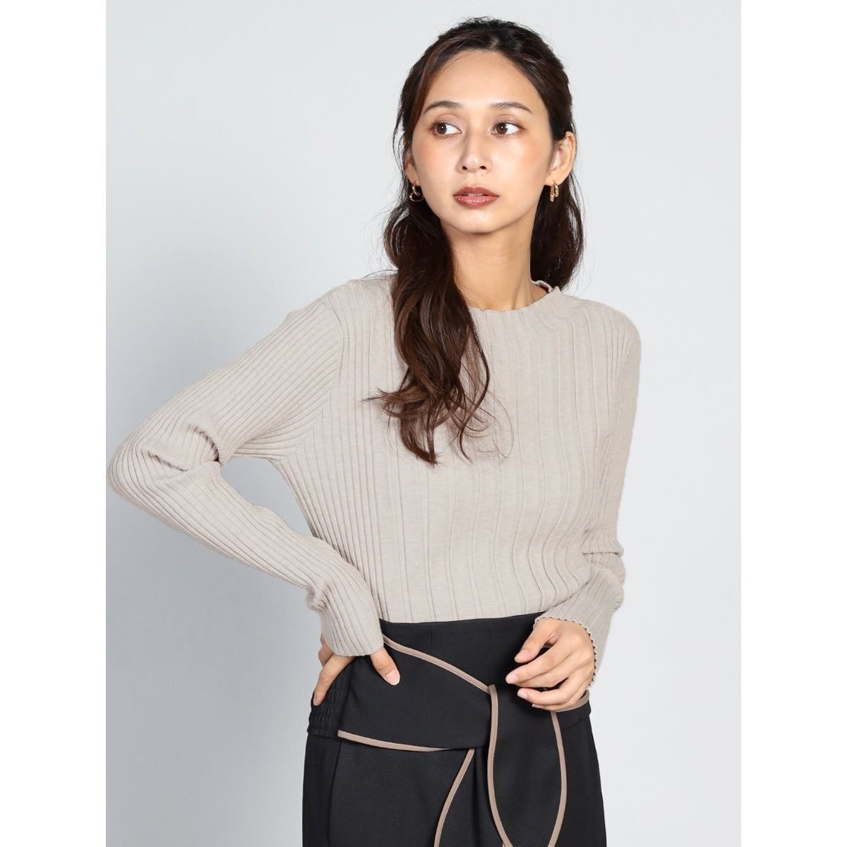 美品  FENNELタグ付き よりきれ ボーダートップス トップス