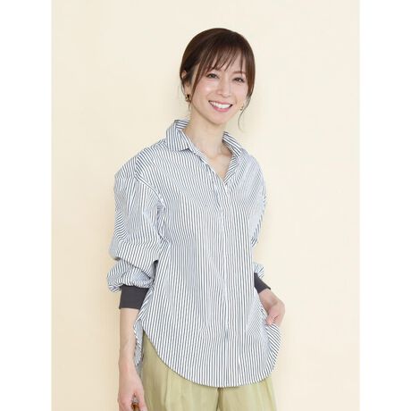 2wayスキッパーカラーストライプシャツ | フェンネル(FENNEL) | マルイ 