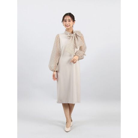 フロッキードットリボンワンピース | フェンネル(FENNEL) | マルイ  