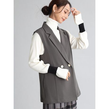 ヤマダヤストア　レディース　シングルボタンテーラードジレ