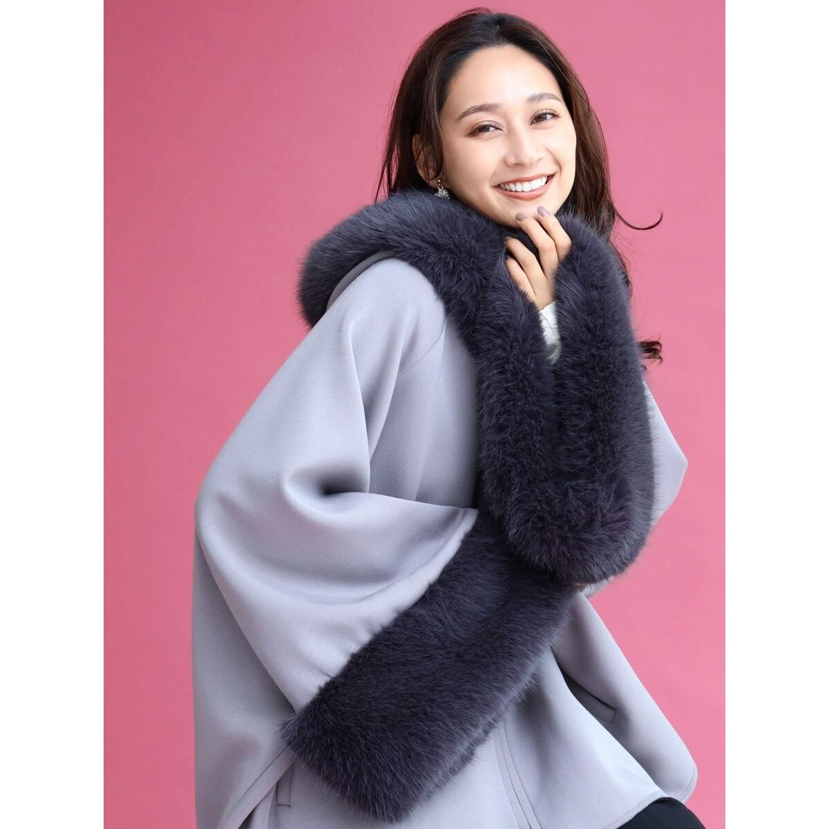 ポンチョライクファーコート | フェンネル(FENNEL) | マルイウェブチャネル