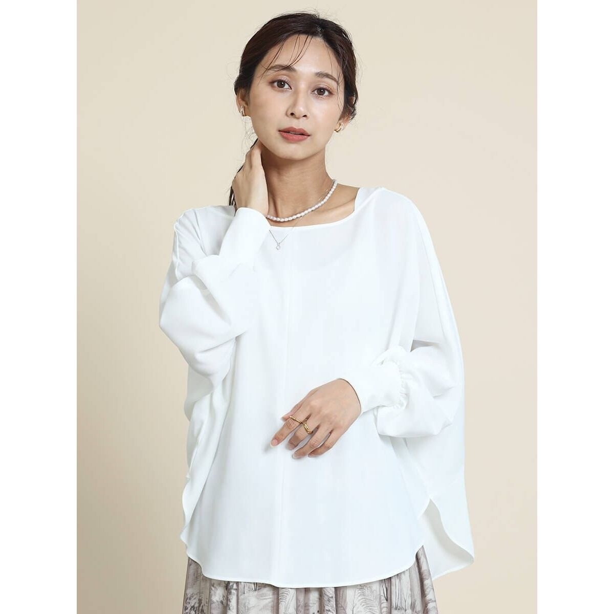 未使用●FENNELフェンネル●バックリボン ドルマン ブラウス M●ブラウン 未使用○FENNELフェンネル○バックリボン ドルマン ブラウス M