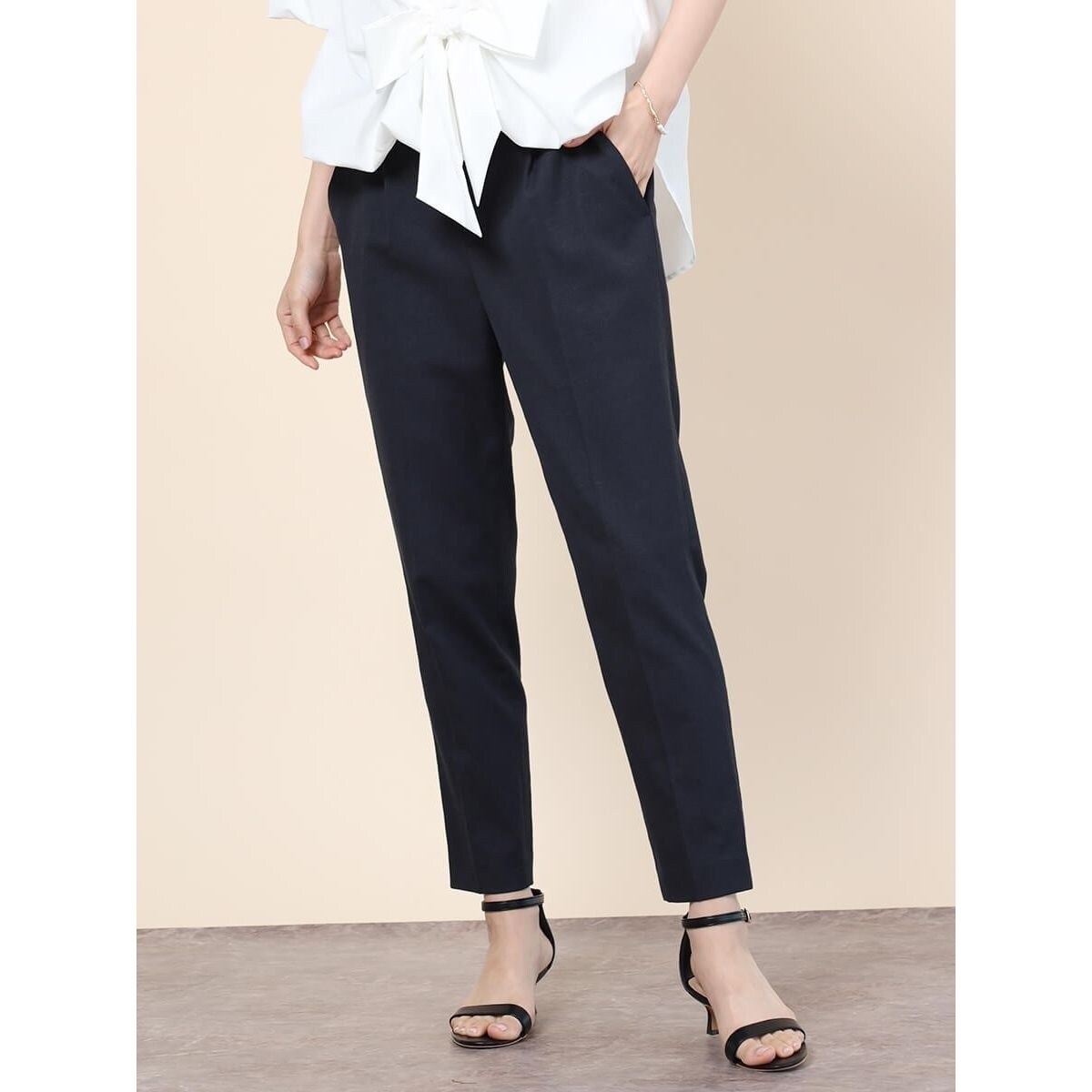 リネンミックスセンタープレステーパードパンツ | フェンネル(FENNEL