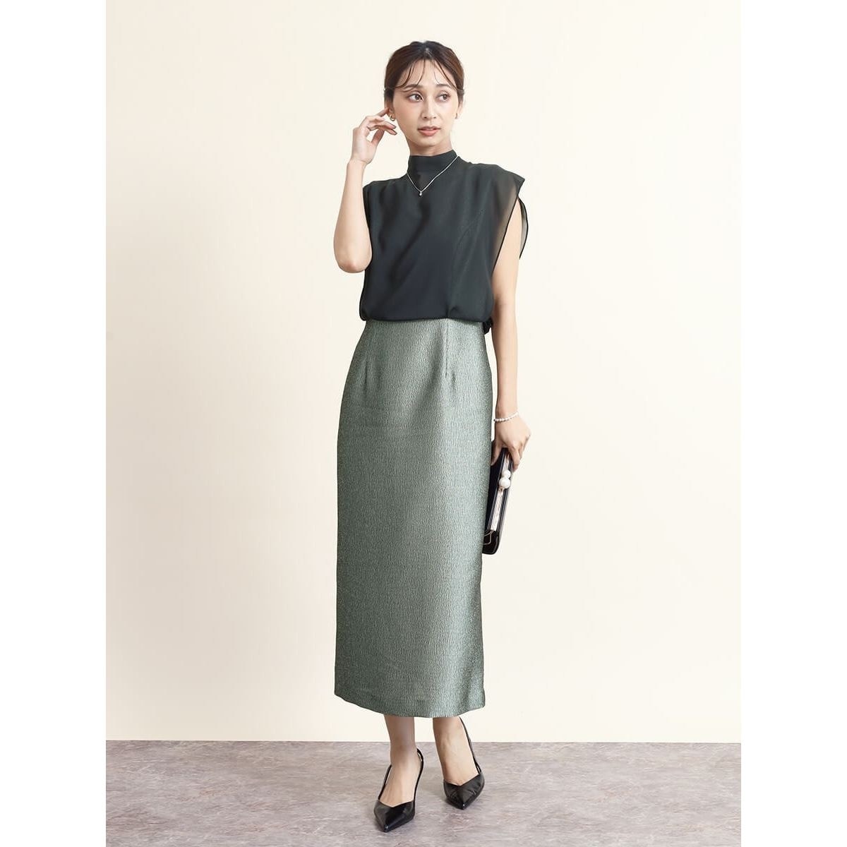 バイカラー異素材コンビワンピース | フェンネル(FENNEL) | マルイ