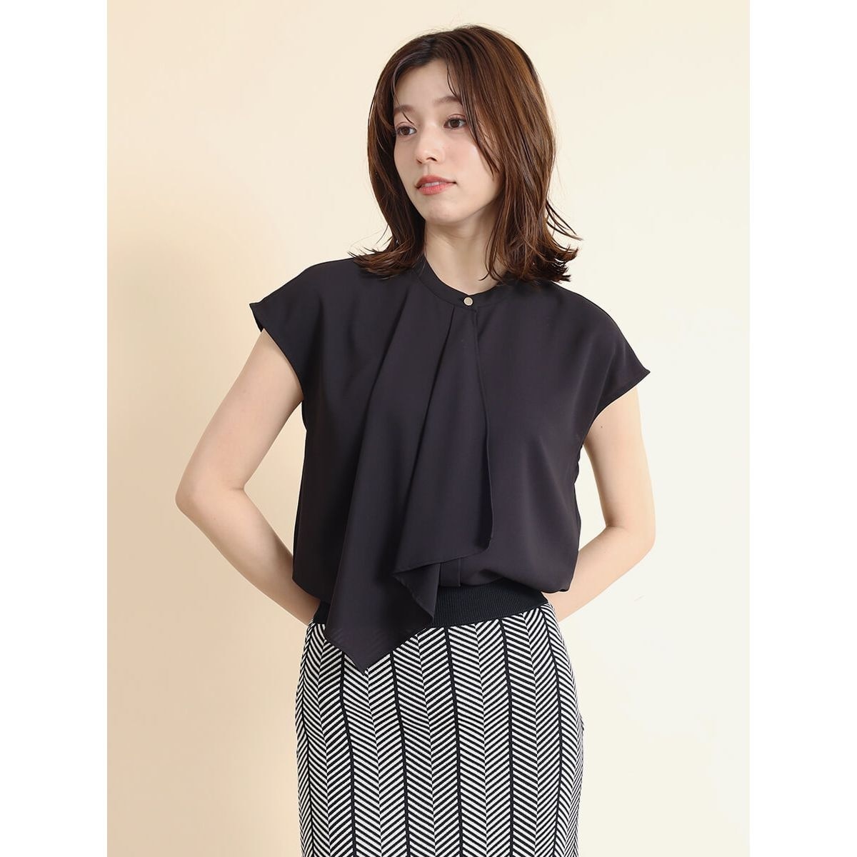 配色ナローリボンブラウス Vin｜配色ナローリボンブラウス | Rakuten Fashion(楽天