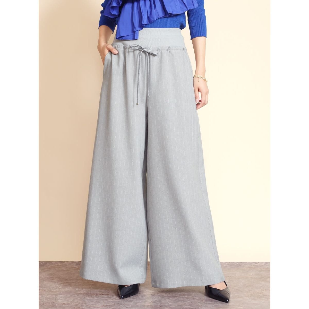 FENNEL ワイドパンツ ジョーゼットドレープワイドパンツ - FENNEL