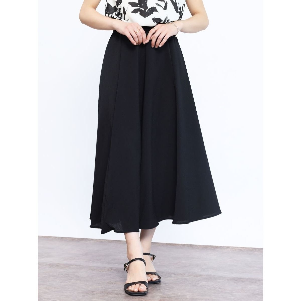 マルチストライプメッシュフレアスカート(green、navy