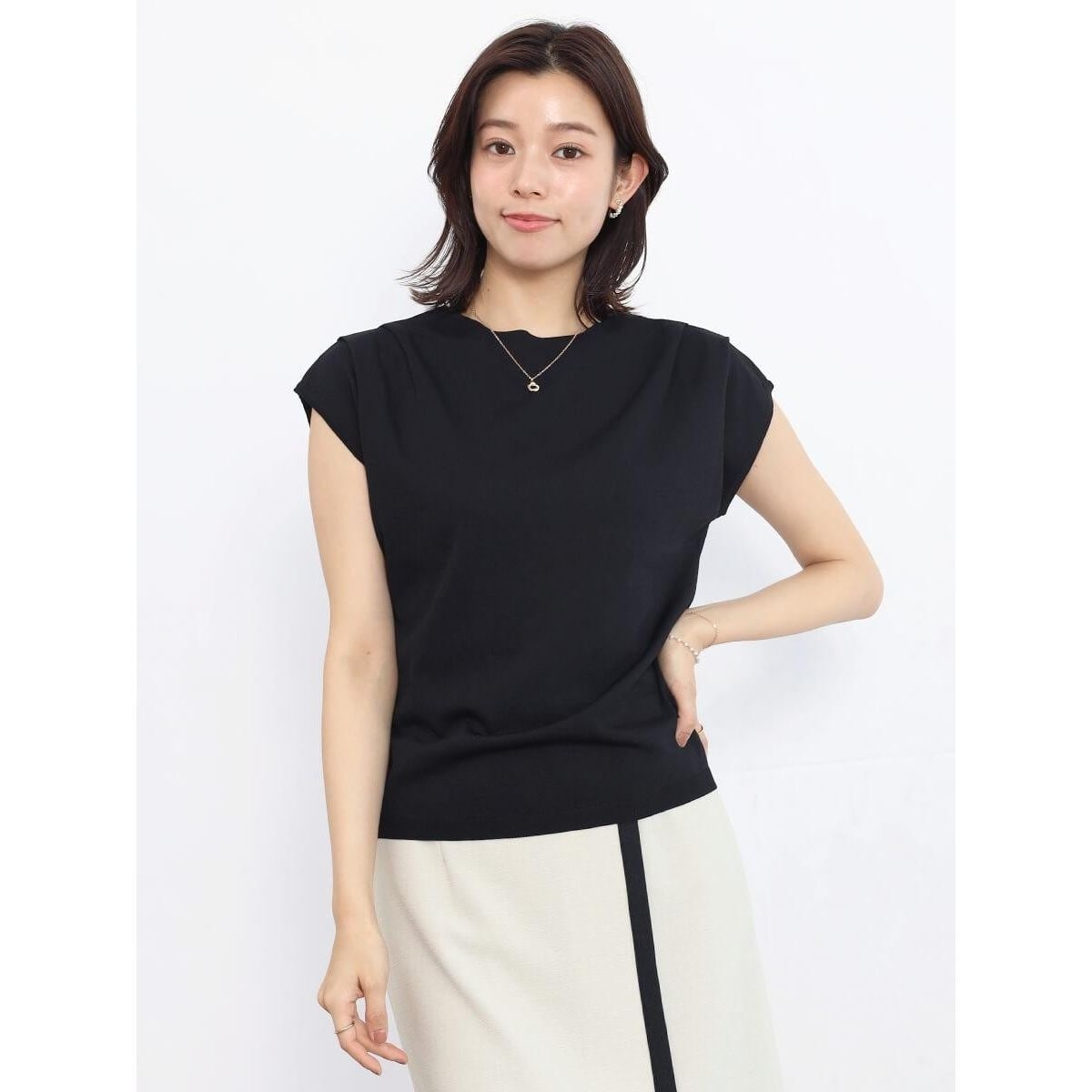 462u*新品 フェンネル FENNEL オーガンジー スリーブ ニット 462u*新品 フェンネル FENNEL オーガンジー スリーブ ニット