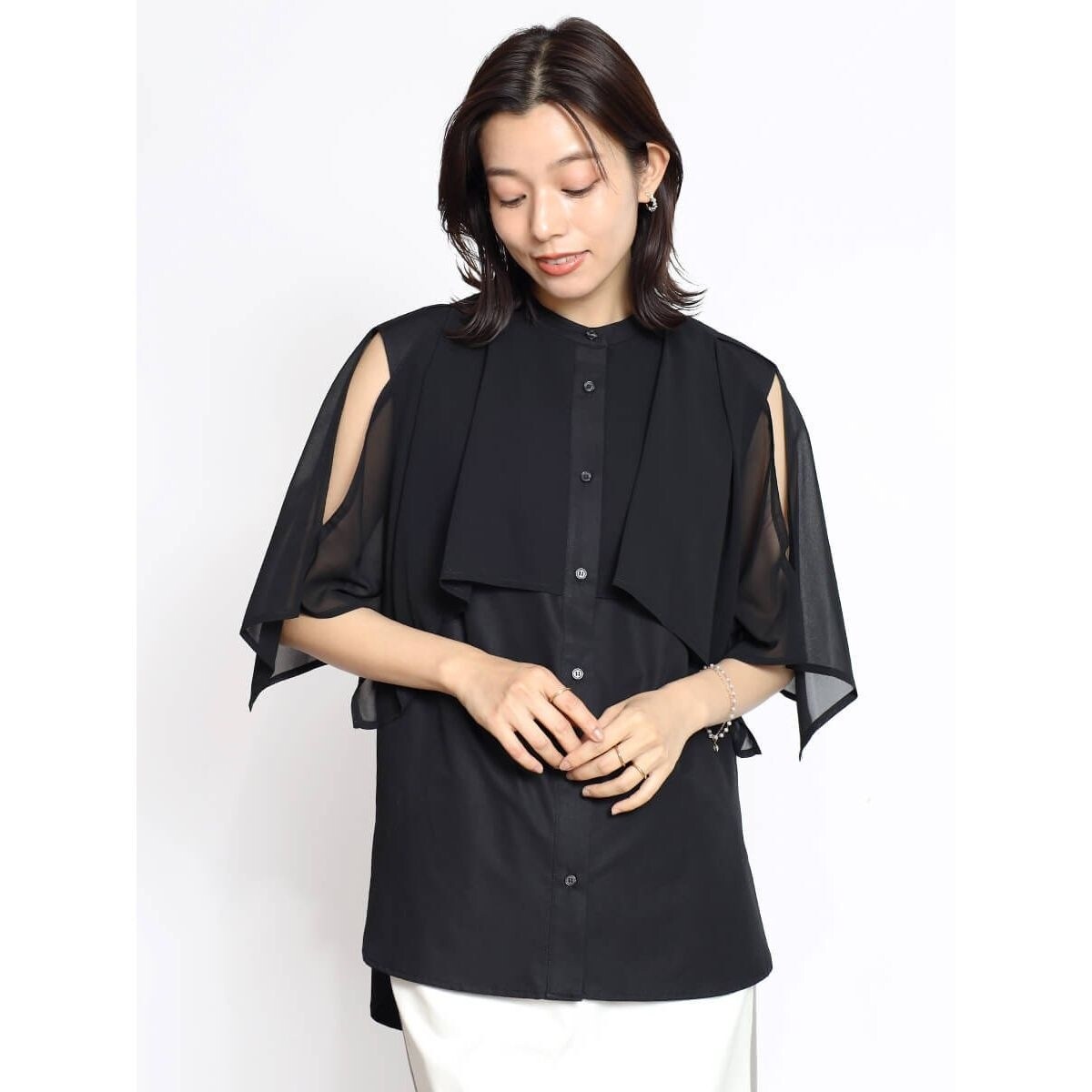 ジオメトリックケープブラウス - FENNEL - FENNEL｜YAMADAYA STORE