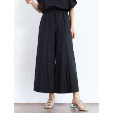 リネンブレンドフレアパンツ