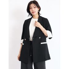 ショールカラー配色ジャケット