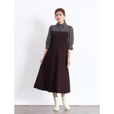 シャツドッキングニットワンピース