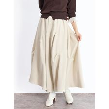タックワークストレッチフレアスカート