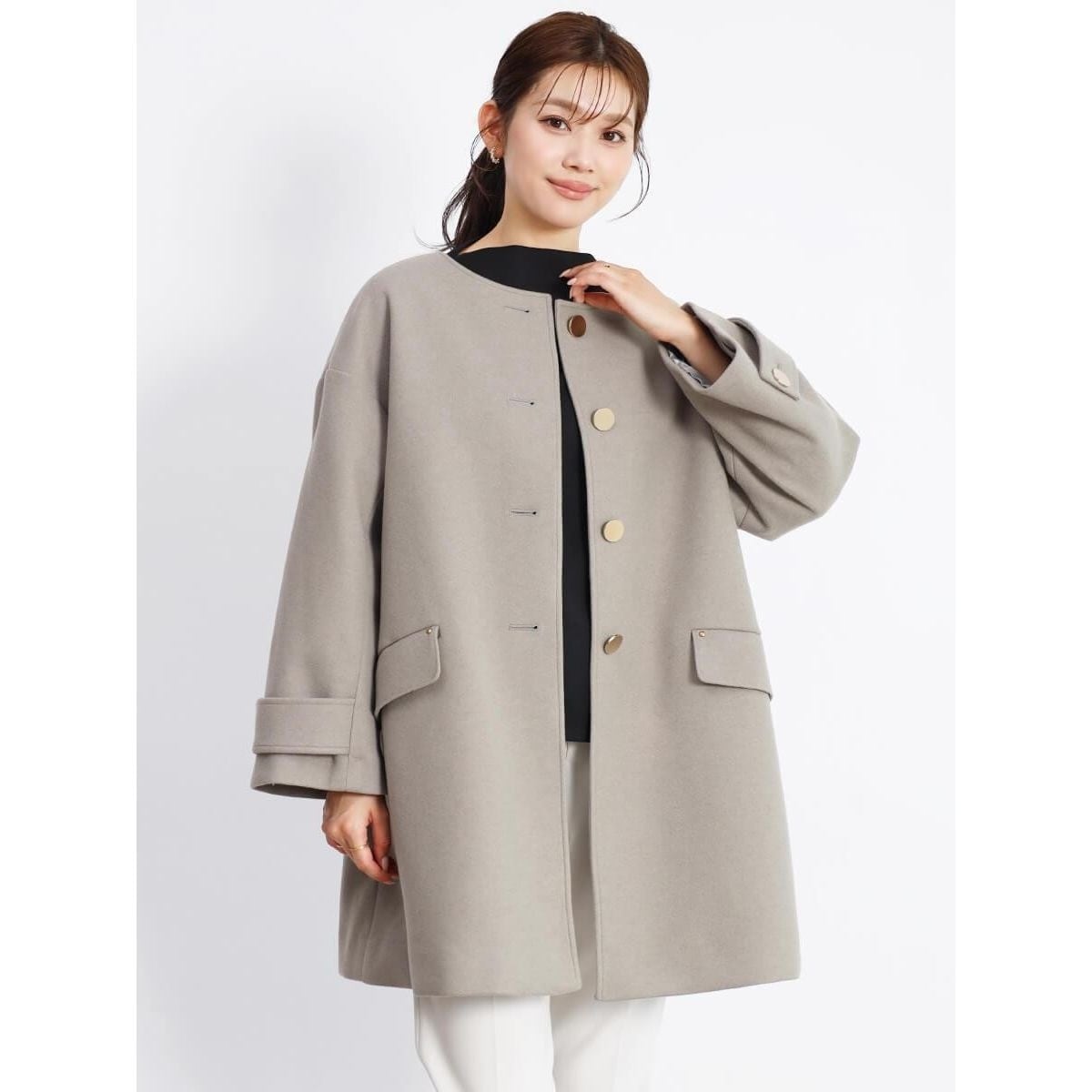 【試着のみ】トッカ TOCCA ツイードコート ブローチ付き 0サイズ 限定品 試着のみ】トッカ TOCCA ツイードコート ブローチ付き 0サイズ 限定品