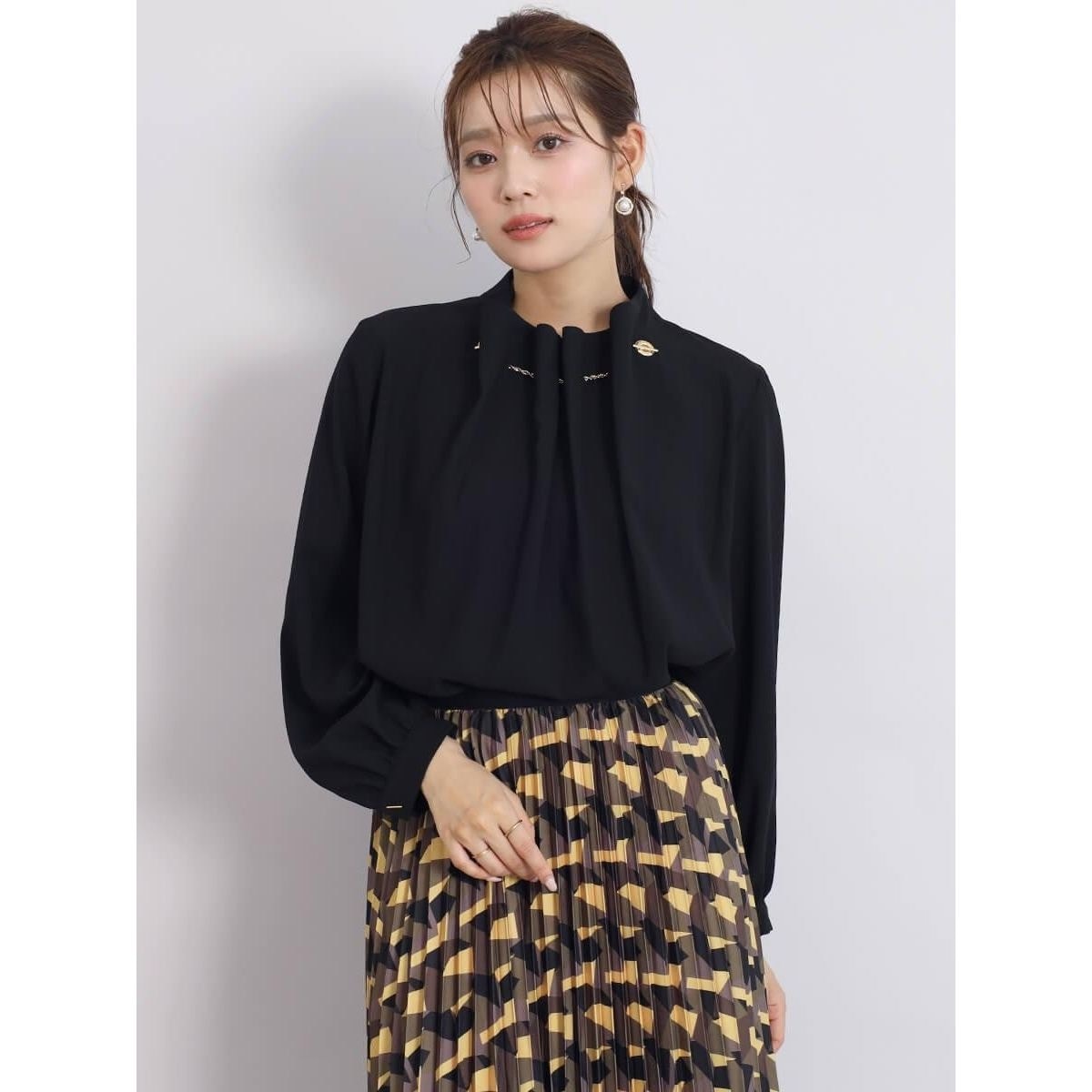 チェーンスカーフタイスキッパーブラウス | フェンネル(FENNEL